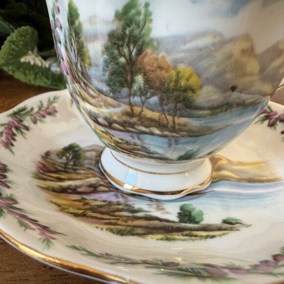 Royal Albert Road To The Isles Traditional British Songs Cup Saucer Highland - Picture 5 of 7